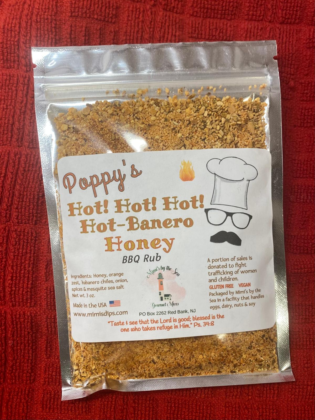 Poppy's Hot! Habanero Honey BBQ Rub